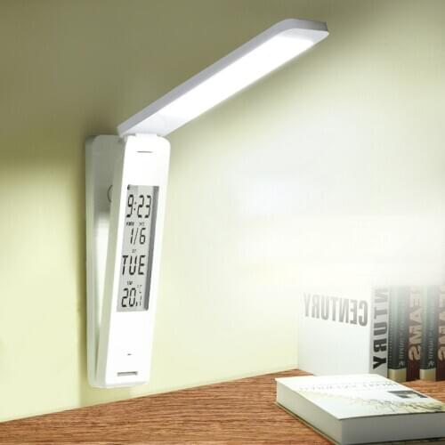 Hot Selling Led Touch Dimming Perpetual Calendar Portable Folding Desk Lamp USB Rechargeable Student Reading Desk Lamp