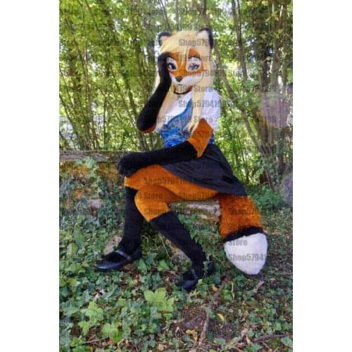 Professional Brown Sexy Fox Fursuit Complete Mascot Costume Cosplay Party Event Adult Kids Size Complete Suit New Fancy Dress