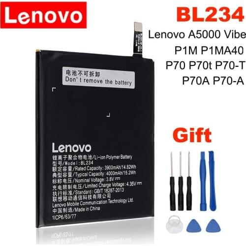 LENOVO BL234 New Original Battery For Lenovo A5000 Vibe P1M P1MA40 P70 P70t P70-T P70A P70-A with free tools