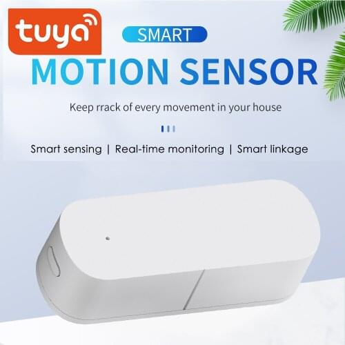 Tuya Zigbee Small motion vibration sensor Smart vibration sensor detection alarm monitor smart home connection tuya gateway use