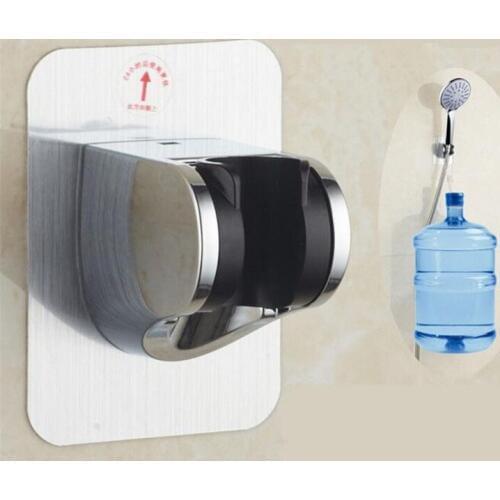 Useful Adjustable Polished Self-adhesive Handheld Suction Up Drill-free Shower Head Holder Showerhead Rack Punch-free Adjustable