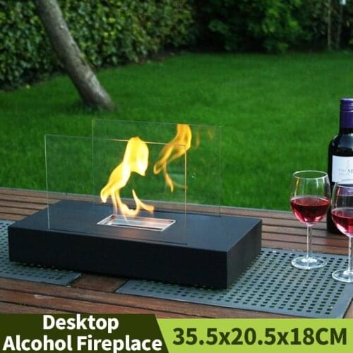 Nordic Style Desktop Alcohol Fireplace Real Fire Landscape Indoor Home Decorations Tabletop Biomass Ethanol Fireplace Ornaments