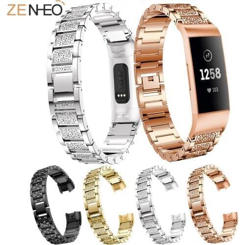 New Fashion Bracelet Strap For Fitbit Charge 3 Smart Watch Stainless Steel Wrist Band Loop Buckle For Fitbit Charge 3 band