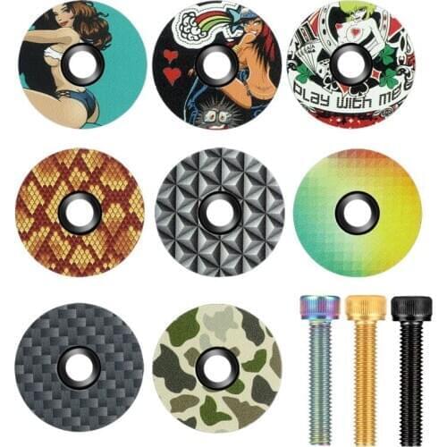 New MTB Road Bike Bowl Cover Bicycle Stem Top Cap for 28.6mm Fork Tube Headset Cap