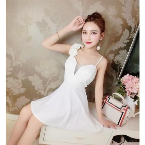 C1834 2020 New spring summer women fashion sexy pure color slim princess dress cheap wholesale