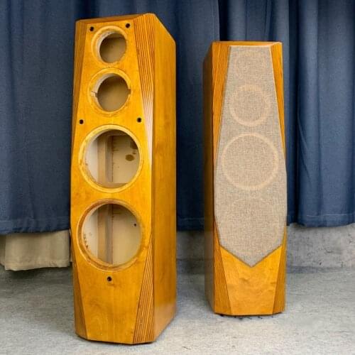 R-035 8 inch 10 inch 12 inch four-way floor solid wood birch plywood beveled corner speaker empty box