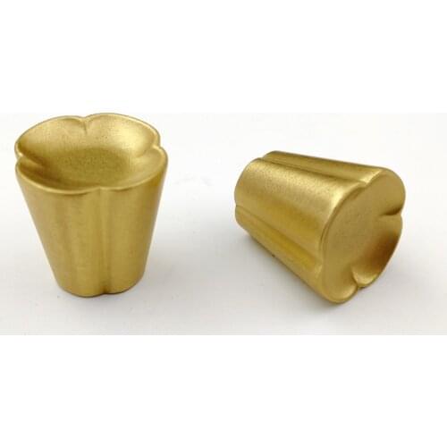 Solid Brass Cabinet Handle Drawer Furnitures Cupboard Wardrobe Dresser Chest Knob Door Single Hole