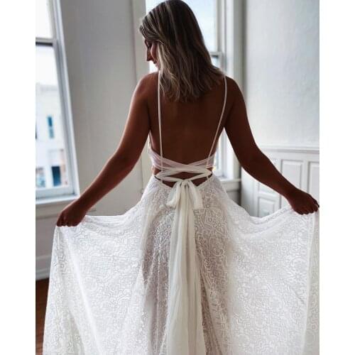 Sqosawe Lace Wedding Dresses