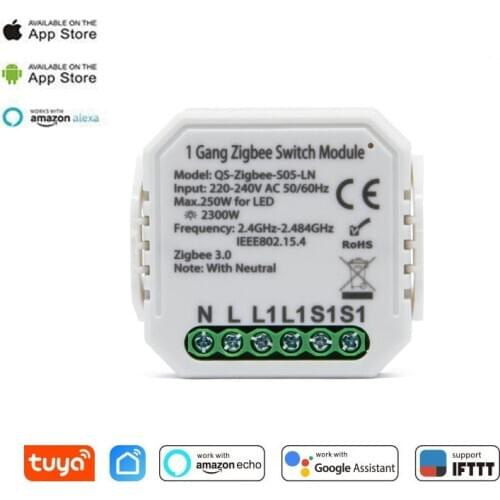 Tuya Zigbee 3.0 Intelligent DIY Switch Time APP Remote Control Smart Home Automation Mold Work With Alexa Google Home Assistant