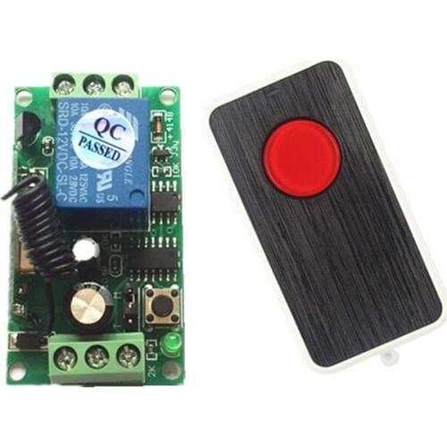 Universal Wireless Remote Control Switch DC 9V 12V 24V 10A 1CH 1 CH Relay Receiver Module RF Remote Transmitter 315 433 MHz