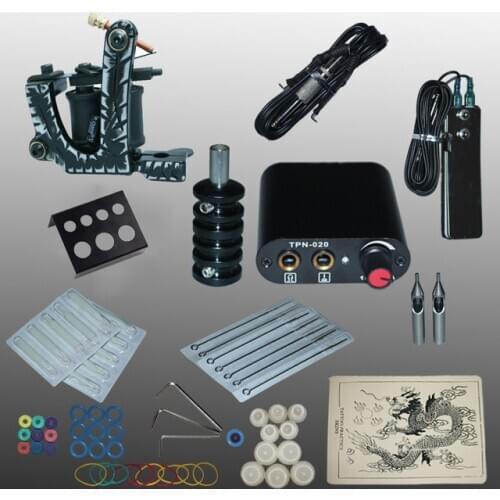 YILONG New Arrival 1 set Tattoo Kit Power Supply Gun Complete Set Equipment Machine Wholesale 1110403kitA