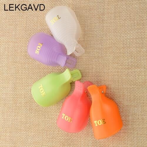 5pcs High Quality Plastic Foot Toe Nail Art Soak Off Cap Clip UV Gel Polish Remover Wrap Tool DIY Beauty Nail Care Tools