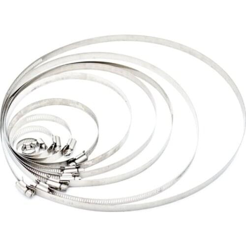 304 Stainless Steel Hose Clamp, Fuel Line Clamp for Plumbing, Automotive and Mechanical Application Pack of 5