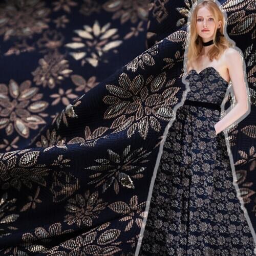 Jacquard dress fabric sewing material for womens dress a fashionable and classical fabric