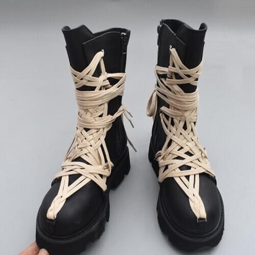 Fashion New Ankle Boots For Women Round Toe Thick Bottom Motorcycle Boots Autumn Winter Platform Shoes Women botas de mujer 2020