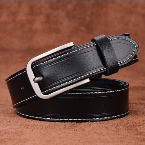 Womens leather belt fashion simple and versatile leather leather belt womens wide casual jeans belt
