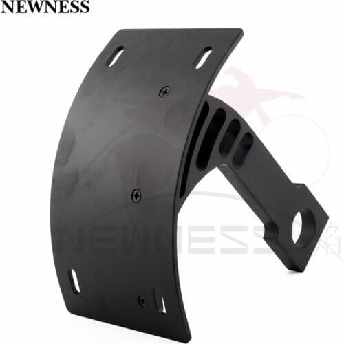 1"Axle License Number Holder plate Mount Curved Vertical For Motorcycle Bike