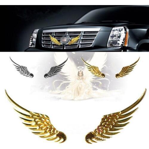 1 Pair Fashion 3D Wings Car Sticker For Ford Focus 2 3 4 Mondeo Fusion Kuga Ecosport Fiesta Falcon EDGE EVOS