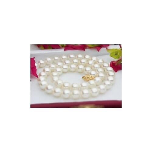 18" PERFECT!9-10MM white Freshwater PEARL NECKLACE