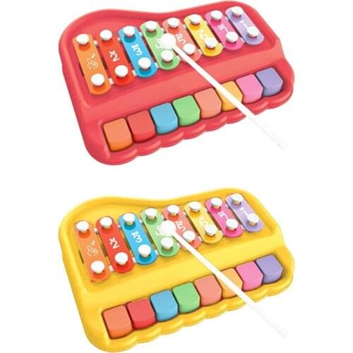 2 in 1 Baby Piano Xylophone with 8 Multicolored Keyboard Musical Instrument Toys H055