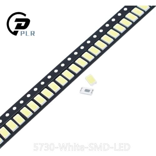 200pcs 5630/5730-CW/WW 0.5W-150Ma 50-55lm 6500K White Light SMD 5730 5630 LED 5730 diodes (3.2~3.4V)