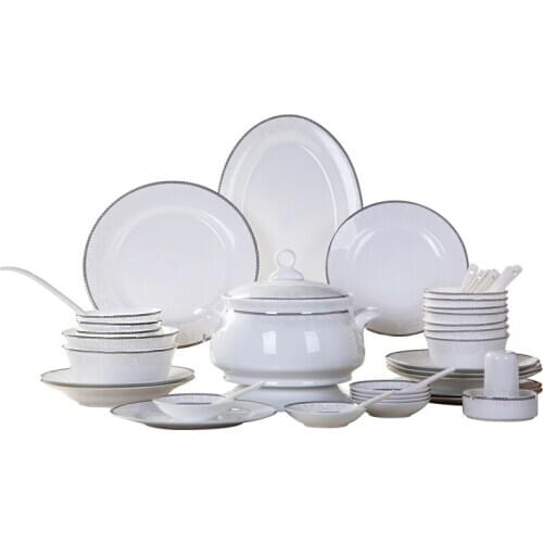 2021 Fashion Ceramic Tableware Set American Dishes Set Home Bone China Dishes Western Combination Household Dinnerware Sets Bowl