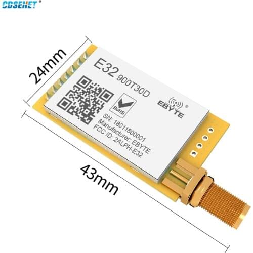 5PCS Long Range LoRa SX1278 SX1276 915MHz rf Module E32-915T30D 1W 915 MHz Wireless Transceiver iot Transmitter Receiver CDSENET
