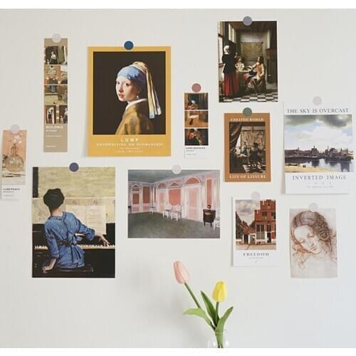 7sheets/set New Retro Poster Good Quality Printed Wall Retro Posters for Home Bar Cafe Room Canvas Painting Art Decorations card