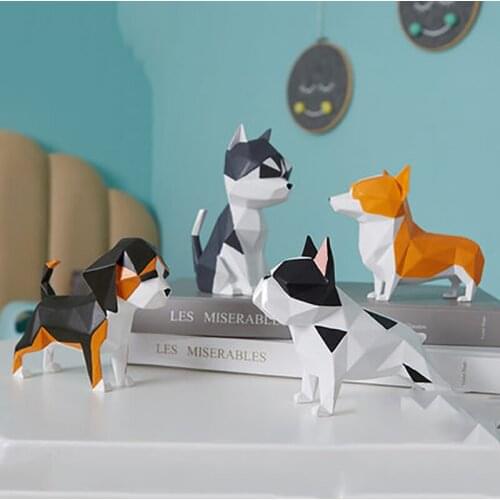 Home Decoration Accessories Adornos Para Casa Nordic Simple Cute Puppy Fadou Corgi Animal Crafts Gifts Wine Cabinet Ornaments