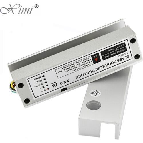 Free Shipping Good Quality Frameless Glass Door Electric Bolt Lock With Time Delay Function For Access Control System XM-600