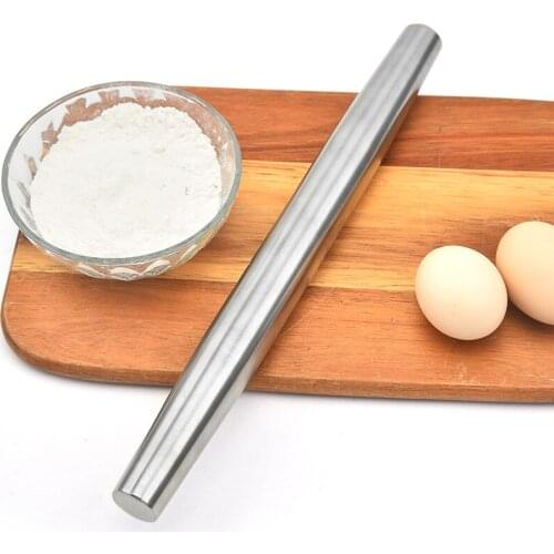 Household dumplings stainless steel rolling pin Flour stick dumpling flour pressing stick kitchen baking tool