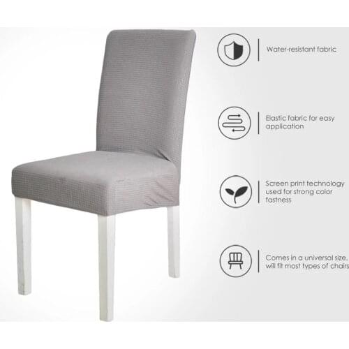 Chair Cover Water Resistant Spandex Jacquard for Dining Room Restaurant Banquet Party Hotel Wedding Water Repellent 1PC