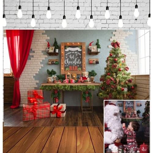 HUAYI Photography Backdrops Christmas Photo Background Christmas Xmas Family Party Decor Banner Studio Photobooth BackdropXT7295