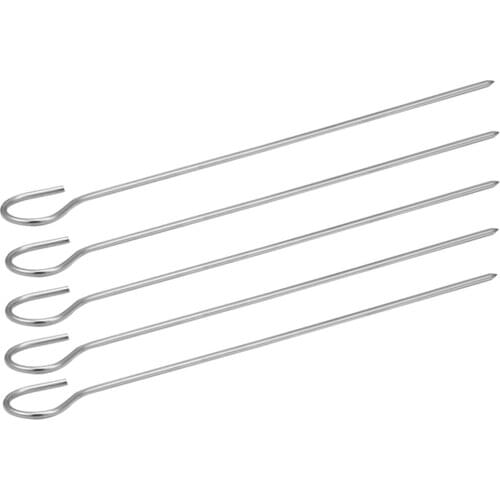 5Pcs/Set BBQ Needle Meat String Sign BBQ Grills Barbecue Stainless Steel Skewers Barbecue Tools Kebab Sticks Outdoor Supplies