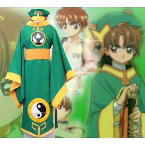 Card Captor Sakura Syaoran Li Cosplay Costumes Anime Chinese Robe Cardcaptor Men Women Uniform for Halloween Party Fancy Suit
