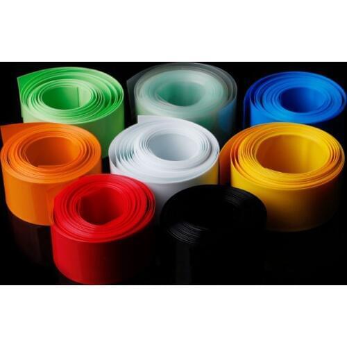 5m PVC Heat Shrink Tubing Tube Wrap Kit For 18650 18500 Battery Flat Round 18.5mm