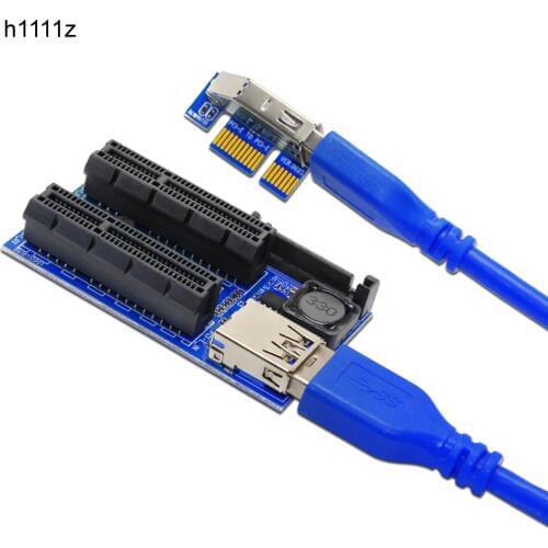 H1111Z Computer Cables Connectors PCI Express Extension Cable PCI-E Riser USB 3.0 Cable PCIE Riser USB SATA Adapter for Computer