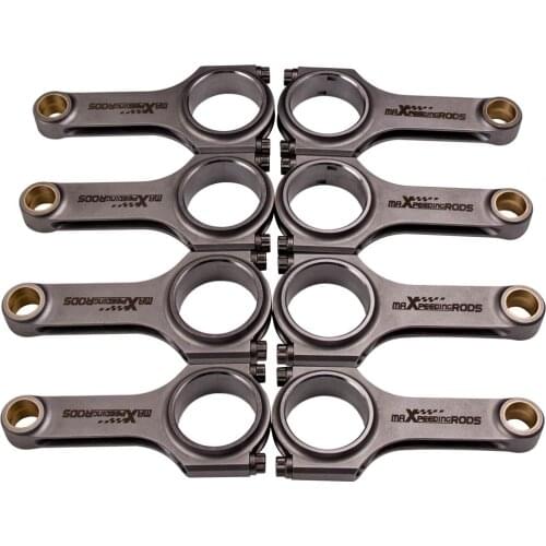 MaXpeedingrods 8Pcs H-Beam Connecting Rods Rod Set Fit For BMW M60 M60B40 4.0L M62 4.4L Conrods 143mm ARP Bolts