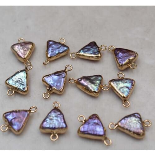 Cooper Natural Real Freshwater Baroque Triangle Pearls Necklace Bracelet Earrings Jewelry Parts Component Fittings 50pcs/lot