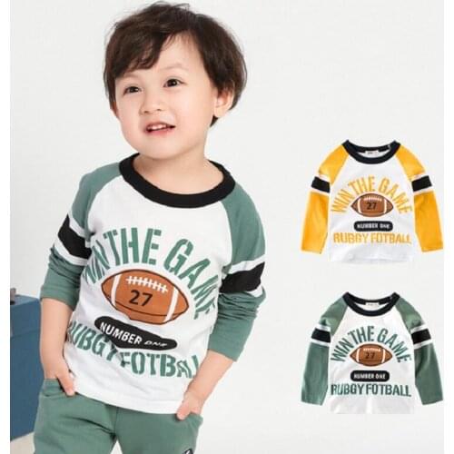 New Childrens T-Shirt 100% Cotton Long Sleeve Clothing for boys Girls Tops Tee Childrens Clothing From 2 to 7 years Baby