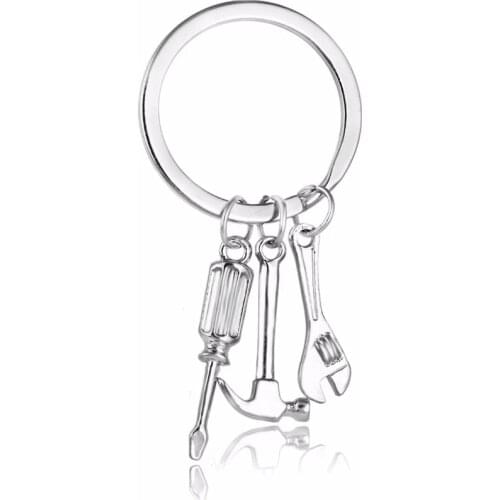 New Tools Key Chain Hammer Screwdriver Wrench Keychain "If Dad can`t fix it" Dad Tools Fathers Day Gift Jewelry Key Ring
