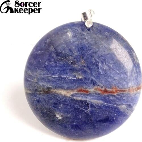 Real Natural Sodalite Pendants Stone Crystal Pendulum Spiritual Meditation Chakra Healing Reiki Beads For Jewelry Making BC508