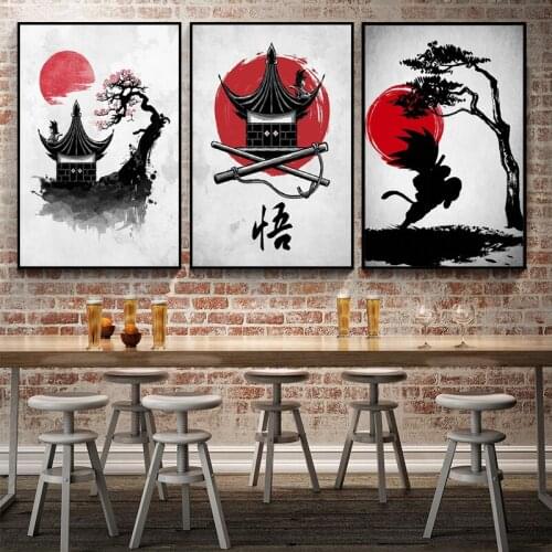 Japanese Anime Dragon Ball Print Poster Vintage Goku Wall Art HD Canvas Painting Picture Living Room Home Decoration Accessories