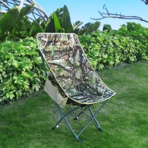 Outdoor Folding Chair Stool Lazy Leisure Moon Chair Fishing Painting Stall Chair Self-driving Tour Camping Barbecue Chair Stool