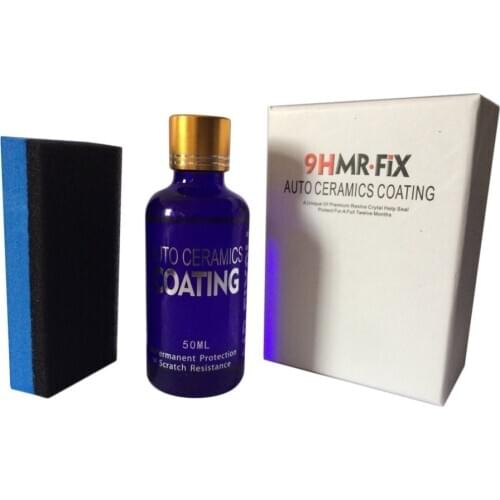 Mr. Fix Upgraded 9H Car Polish Liquid Ceramic Coat Super Hydrophobic Coating Crystal Set 50ml Auto Detailing Glasscoat