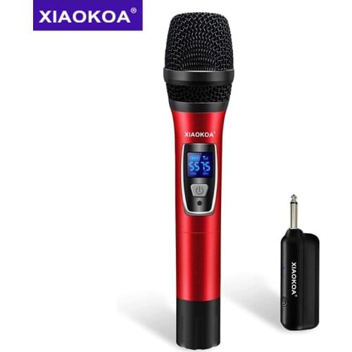 XIAOKOA Dynamic Wireless Microphones,Professional UHF Handheld Karaoke Microphone,160ft Range,Ideal for Singing,Home Party,Churc