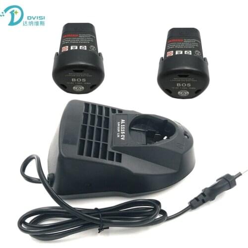 AL1115CV Charger with 2PCS 10.8V 1500/2000/2500mAh Li-ion Battery For Bosch BAT411 BAT412 2 607 336 996 TSR1080 GSR10.8-2 GSA