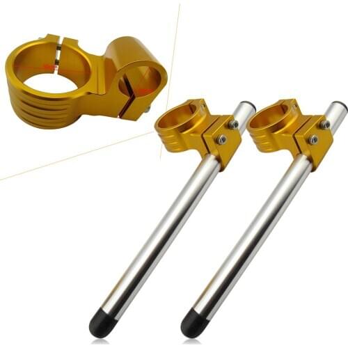 50mm Fork Tube Handlebar Mount Clips for Aprilia Yamaha Honda Kawasaki Suzuki GSXR 600 750 CBR954RR YZF-R6 YZF750R ZX1400 ZX1000
