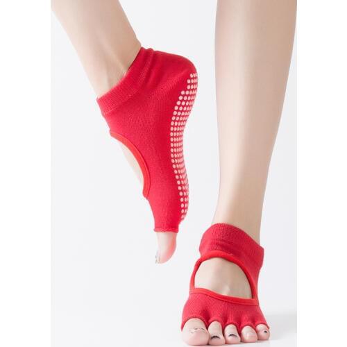 2019 new arrival Women Yoga Socks Quick-Dry Anti Slip Silicone Gym Socks Fitness Sport Socks Cotton Breathable Elasticity