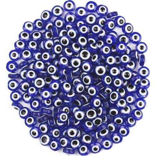 1 Box Evil Eye Beads Pendant for Women Men Boys Girls Jewelry DIY Material Demon Eye Necklace Bracelet Bead Prop